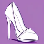 purple high-heeled shoes image